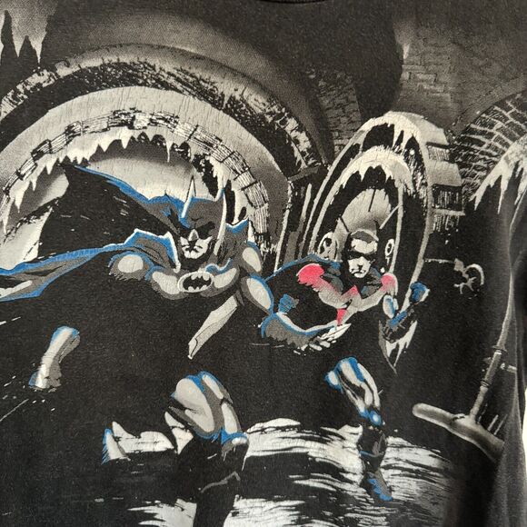 Vintage 1997 Batman Robin Movie AOP Large Cave Comic Mr Freeze T-Shirt Promo - Picture 6 of 7